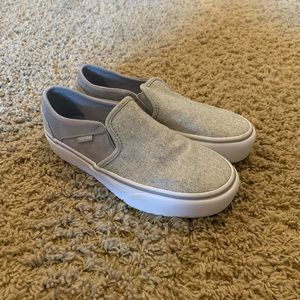 Silver/White platform vans BRAND NEW